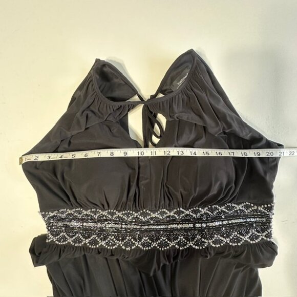 R&M Richards Black halter keyhole neckline sleeveless dress Woman Size 16W - Picture 8 of 9